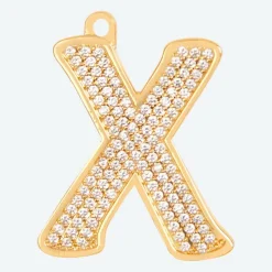 Initial Letter Jewelry Tag - X
