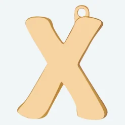 Initial Letter Jewelry Tag - X