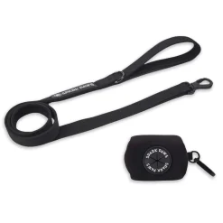 Leash and Poop Bag Holder Set
