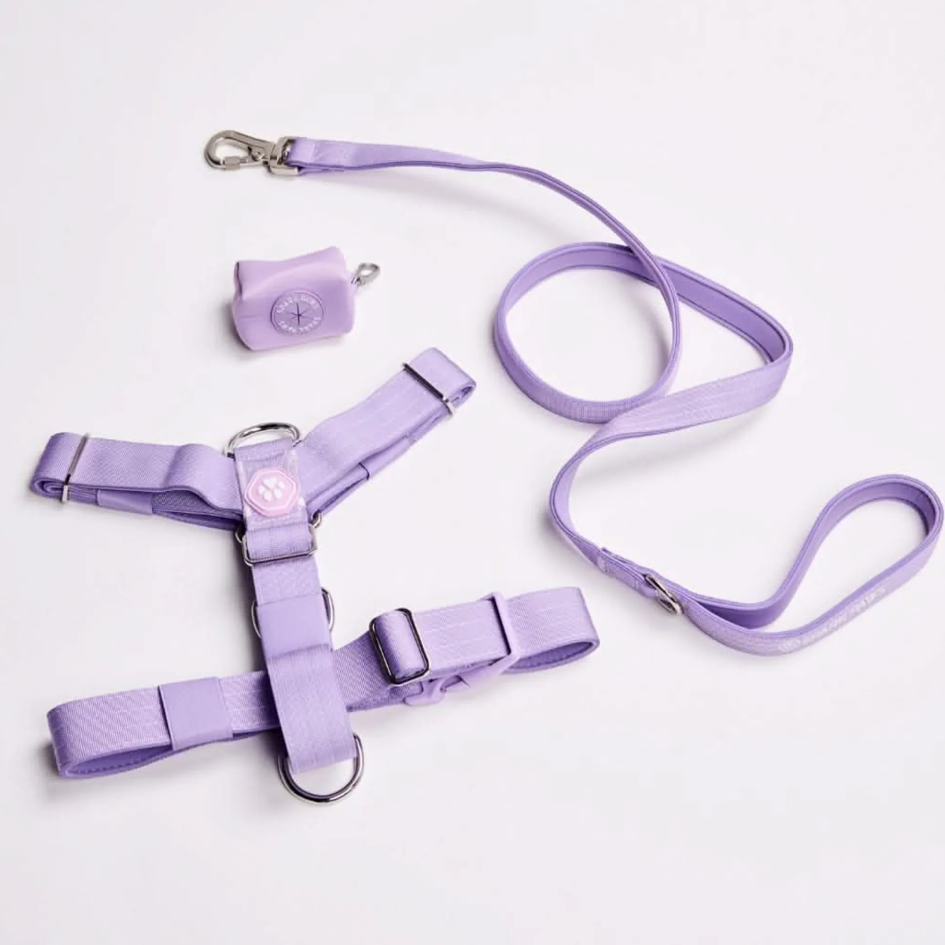 Leash and Poop Bag Holder Set