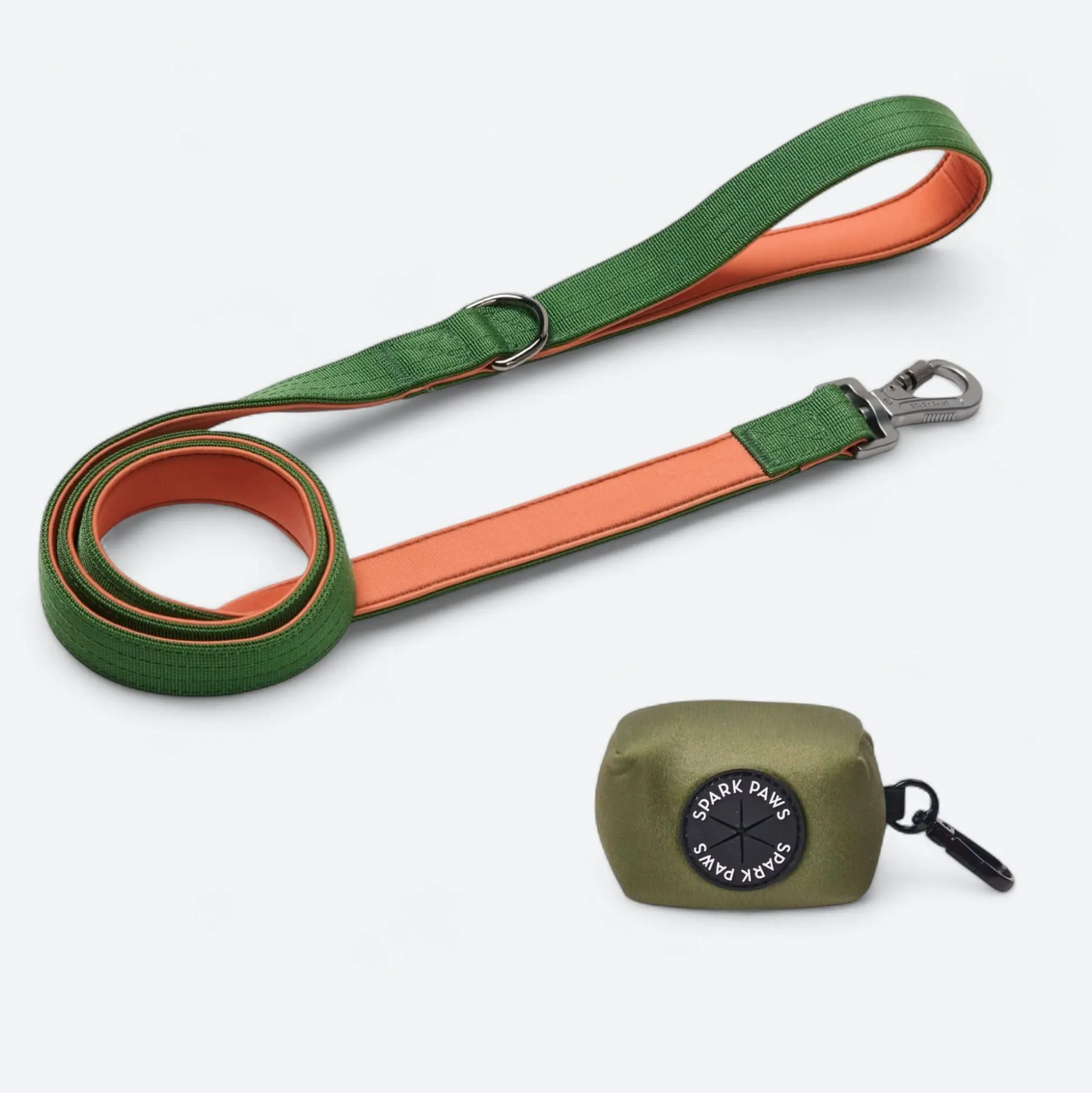 Leash and Poop Bag Holder Set