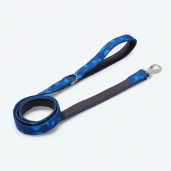 Leash and Poop Bag Holder Set - Blue Camo