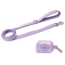 Leash and Poop Bag Holder Set - Lilac
