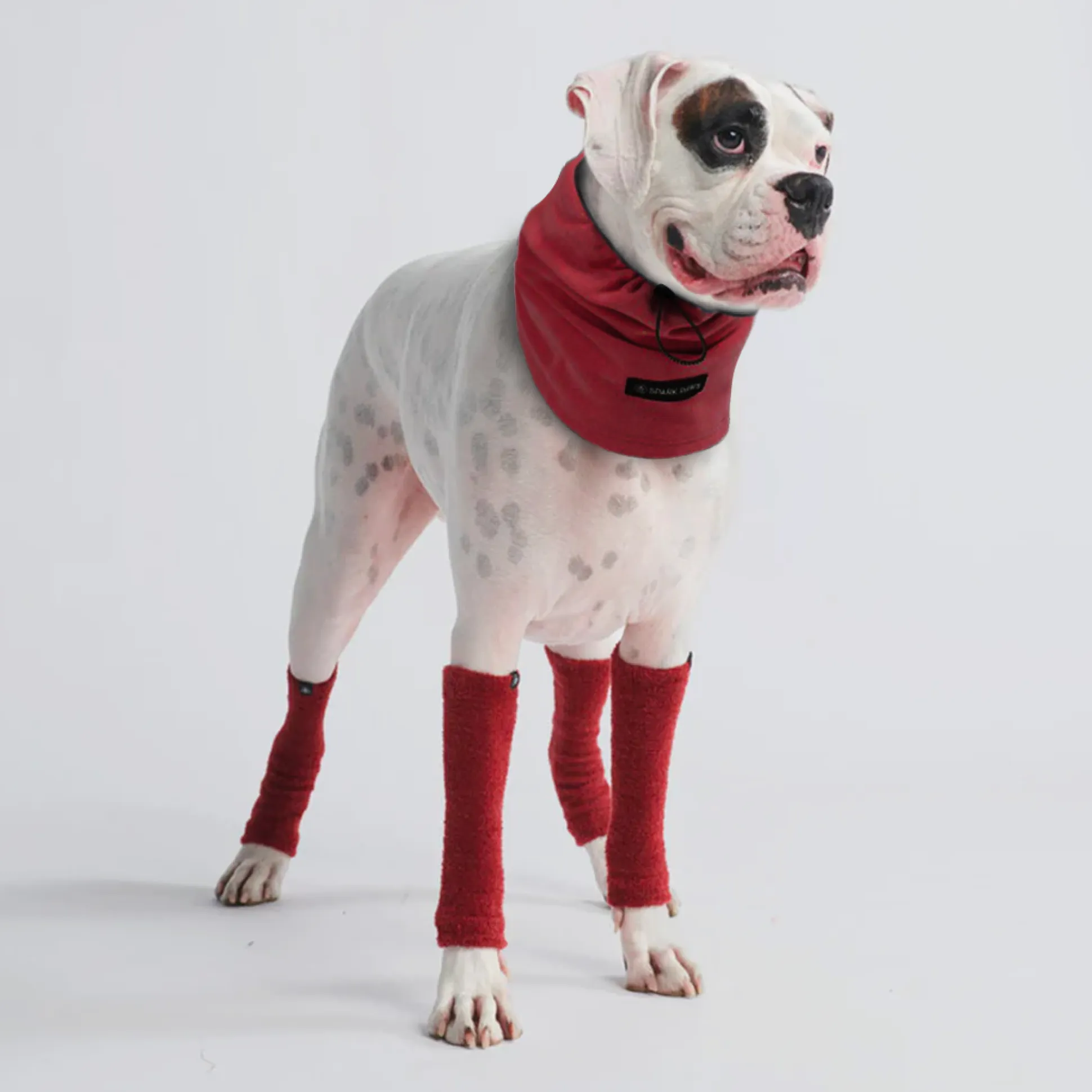 Leg Warmer and Earmuff Protector Set - Red