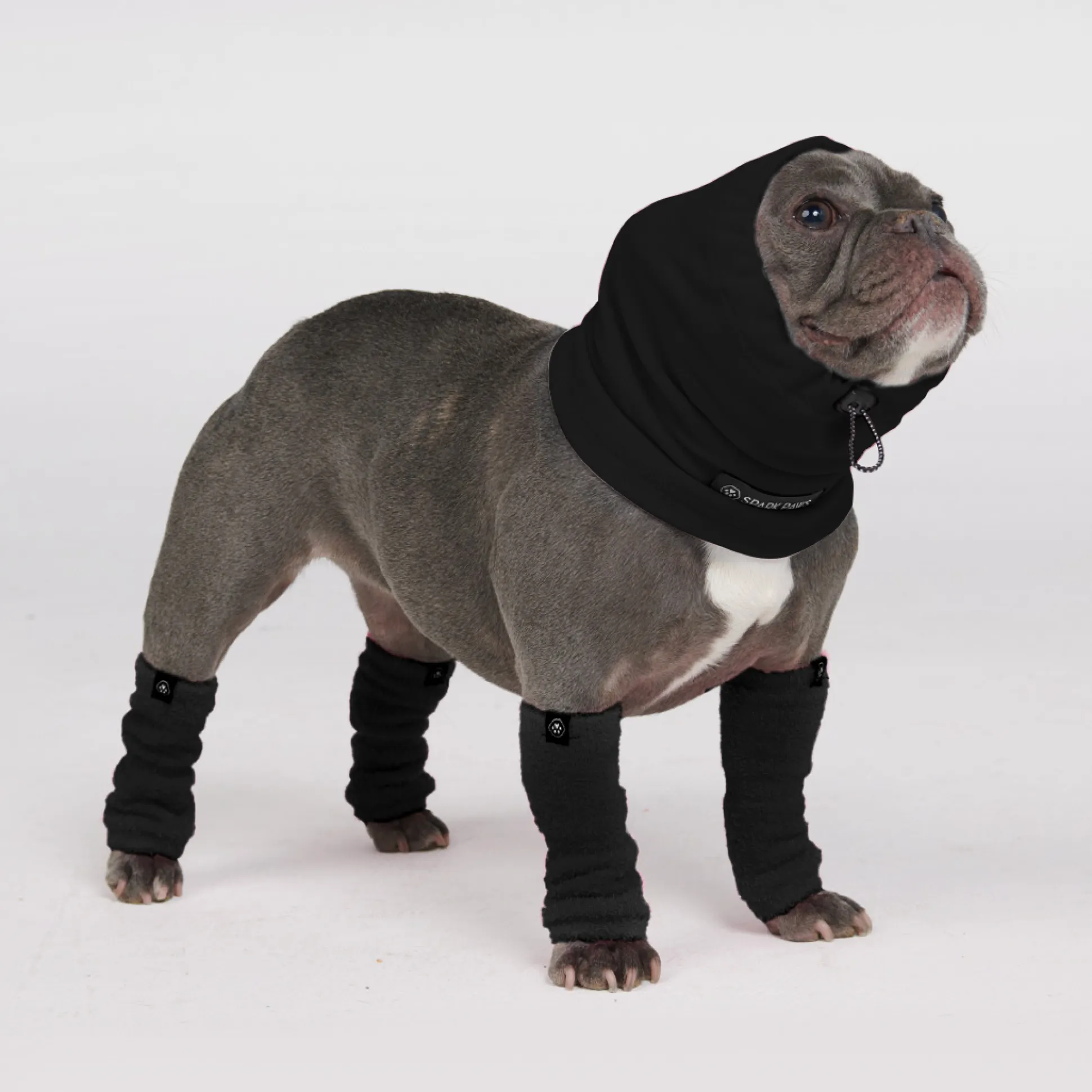 Leg Warmer and Earmuff Protector Set - Black