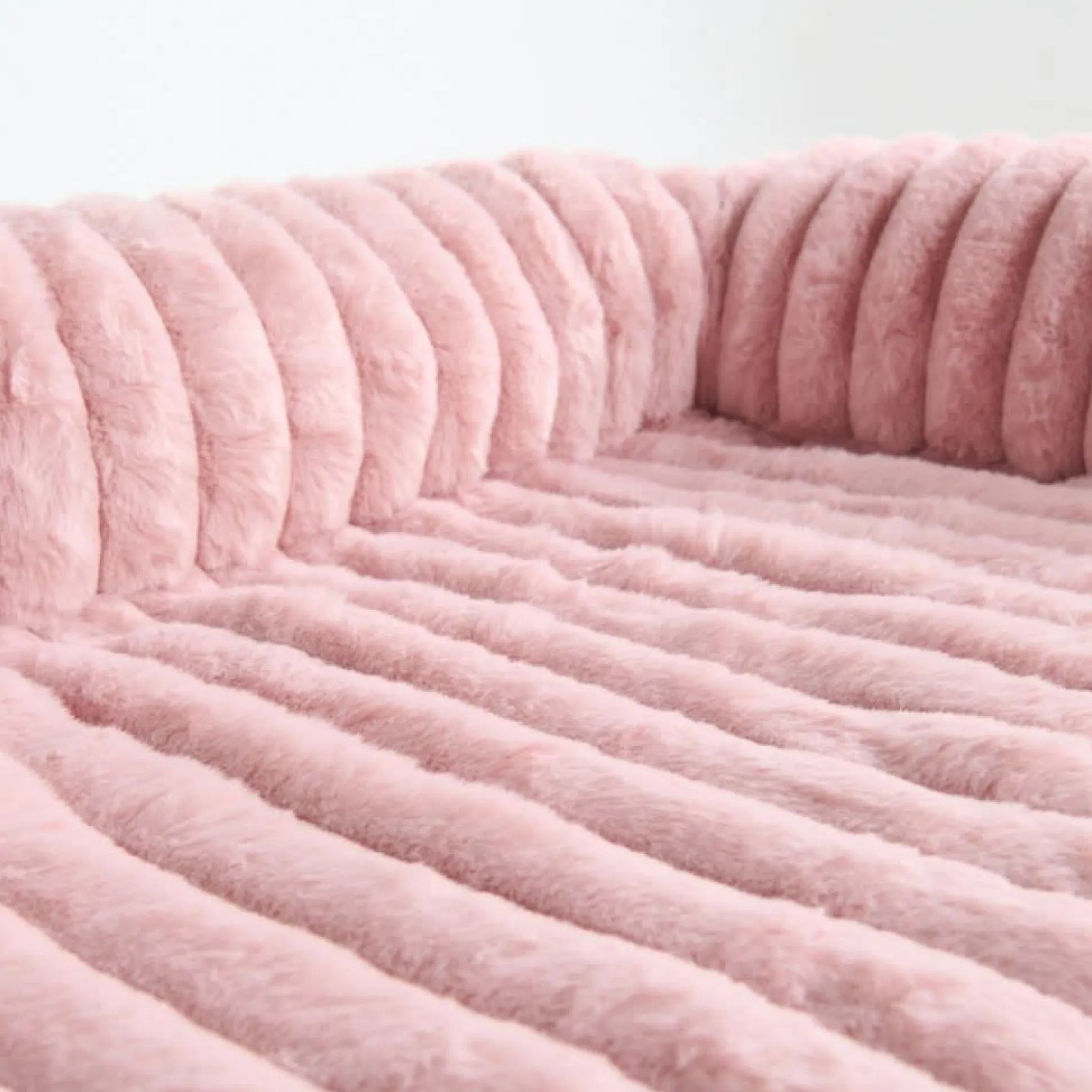 Luxury Couch Cover Dog Bed - Pink