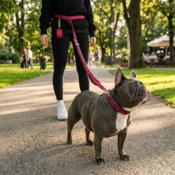 Martingale Collar and Multipurpose Leash Set - Fuchsia Camo