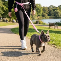 Martingale Collar and Multipurpose Leash Set - Pink