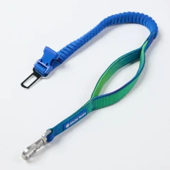Multipurpose Seatbelt Handsfree Leash & Poop Bag Holder Set - Lime Wave