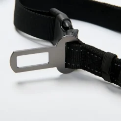 Multipurpose Seatbelt Handsfree Leash & Poop Bag Holder Set - Black