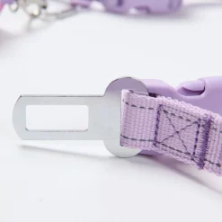 Multipurpose Seatbelt Handsfree Leash & Poop Bag Holder Set - Lilac