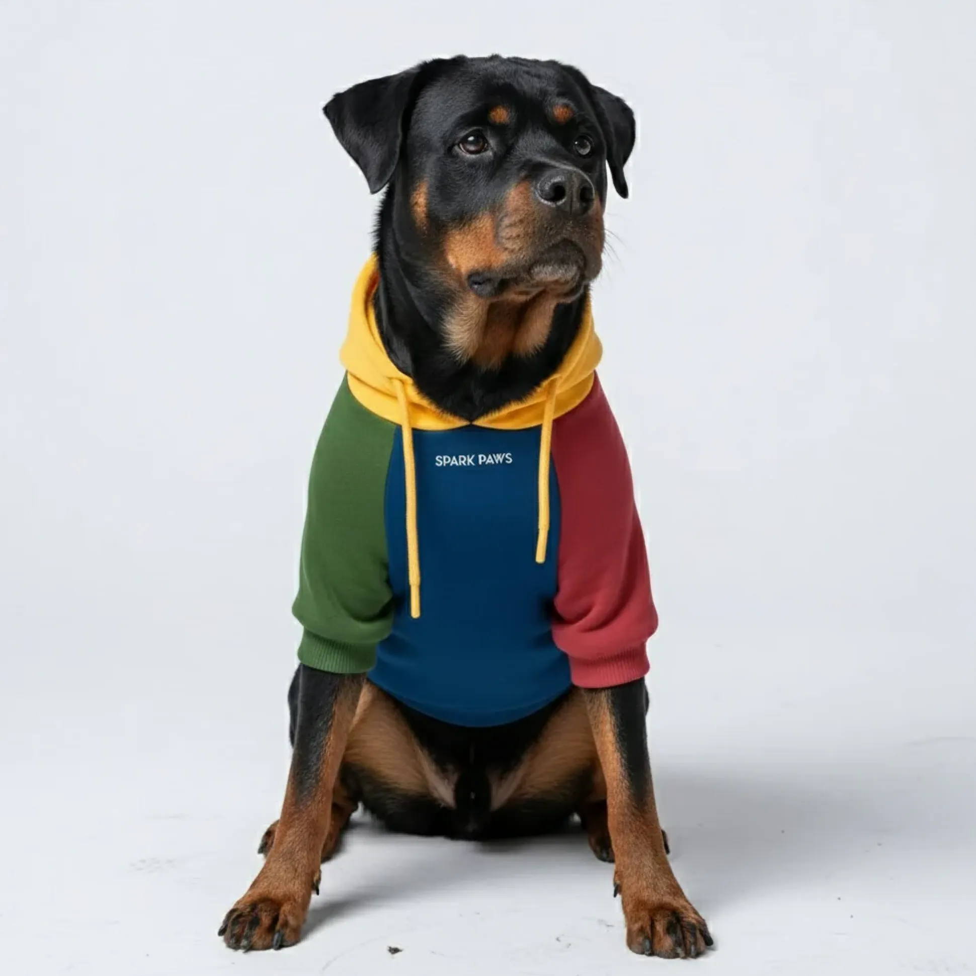 Primary Color Block Dog Hoodie