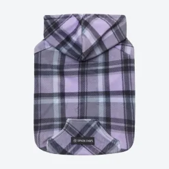 Purple Plaid Dog Hoodie