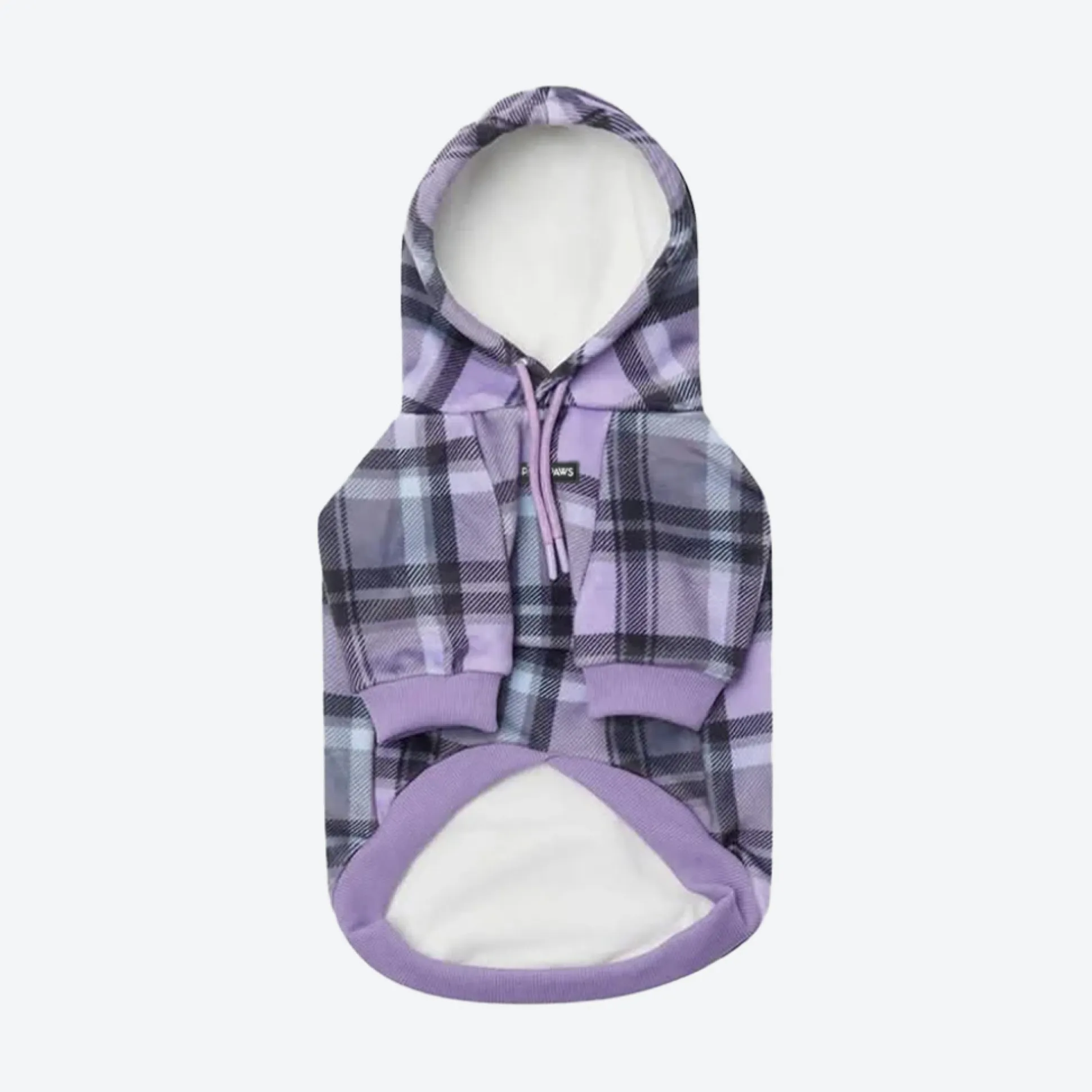 Purple Plaid Dog Hoodie