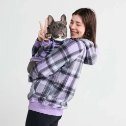 Purple Plaid Human Hoodie