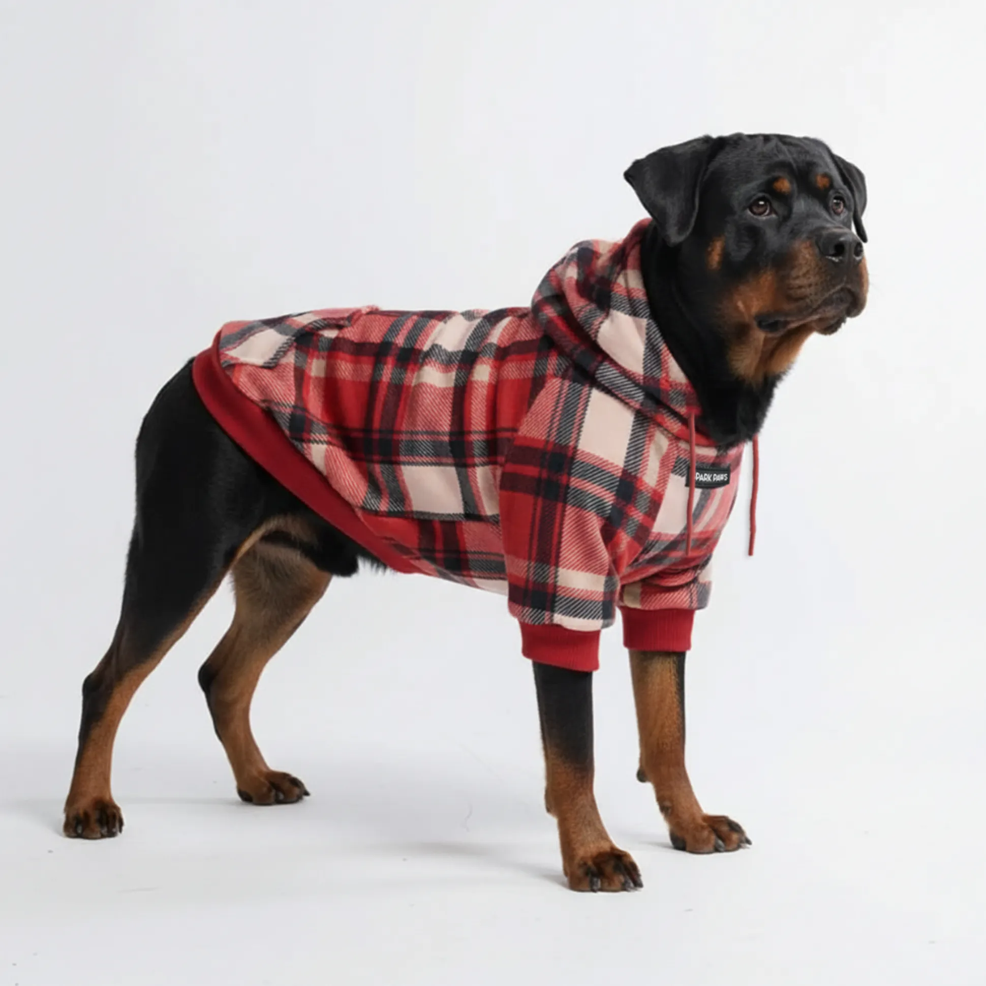Red Plaid Dog Hoodie