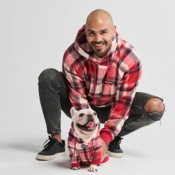 Red Plaid Dog Hoodie