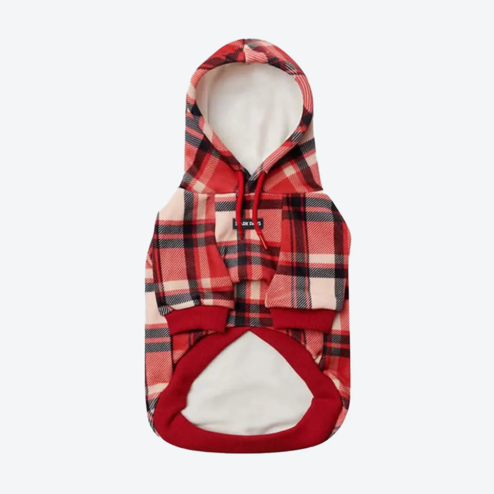 Red Plaid Dog Hoodie