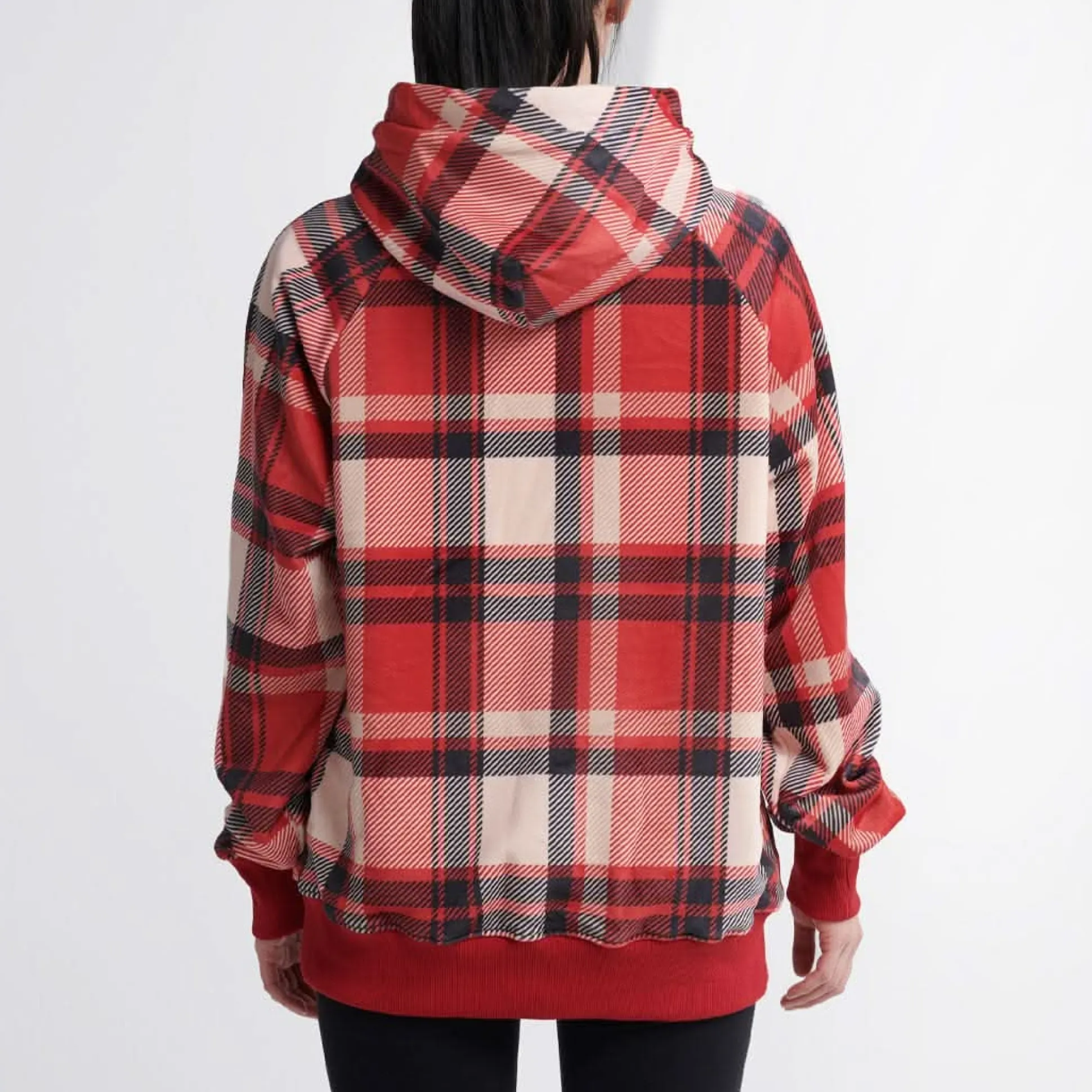 Red Plaid Human Hoodie