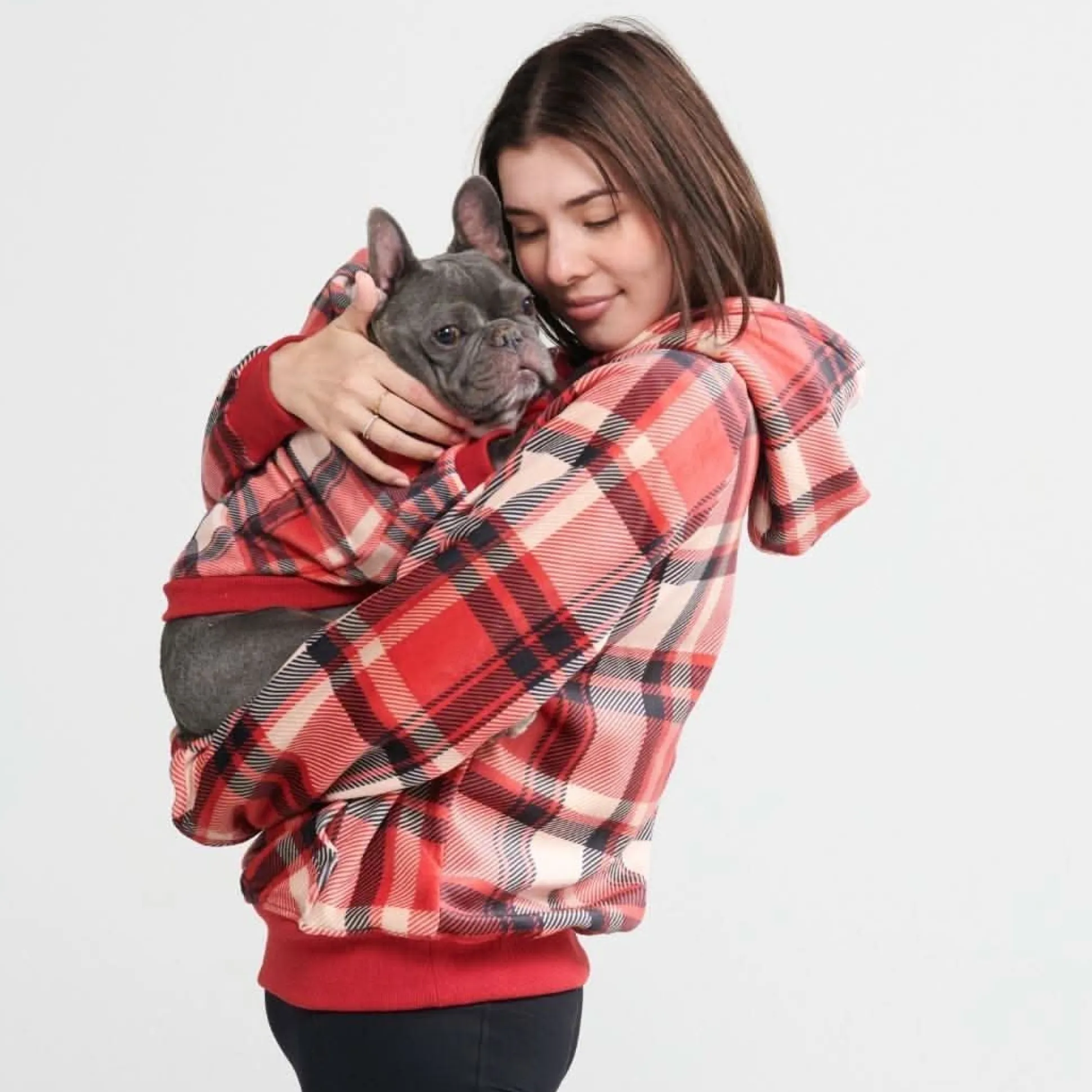 Red Plaid Human Hoodie