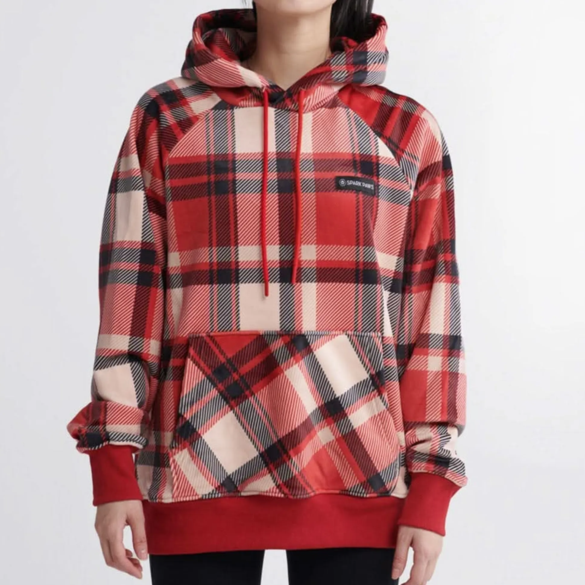 Red Plaid Human Hoodie