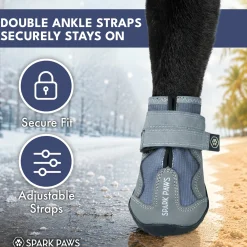 Spark Paws 365 - The All-Season Dog Shoes - Grey