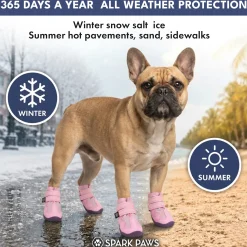 Spark Paws 365 - The All-Season Dog Shoes - Pink