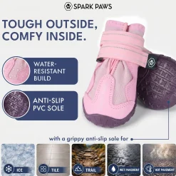 Spark Paws 365 - The All-Season Dog Shoes - Pink