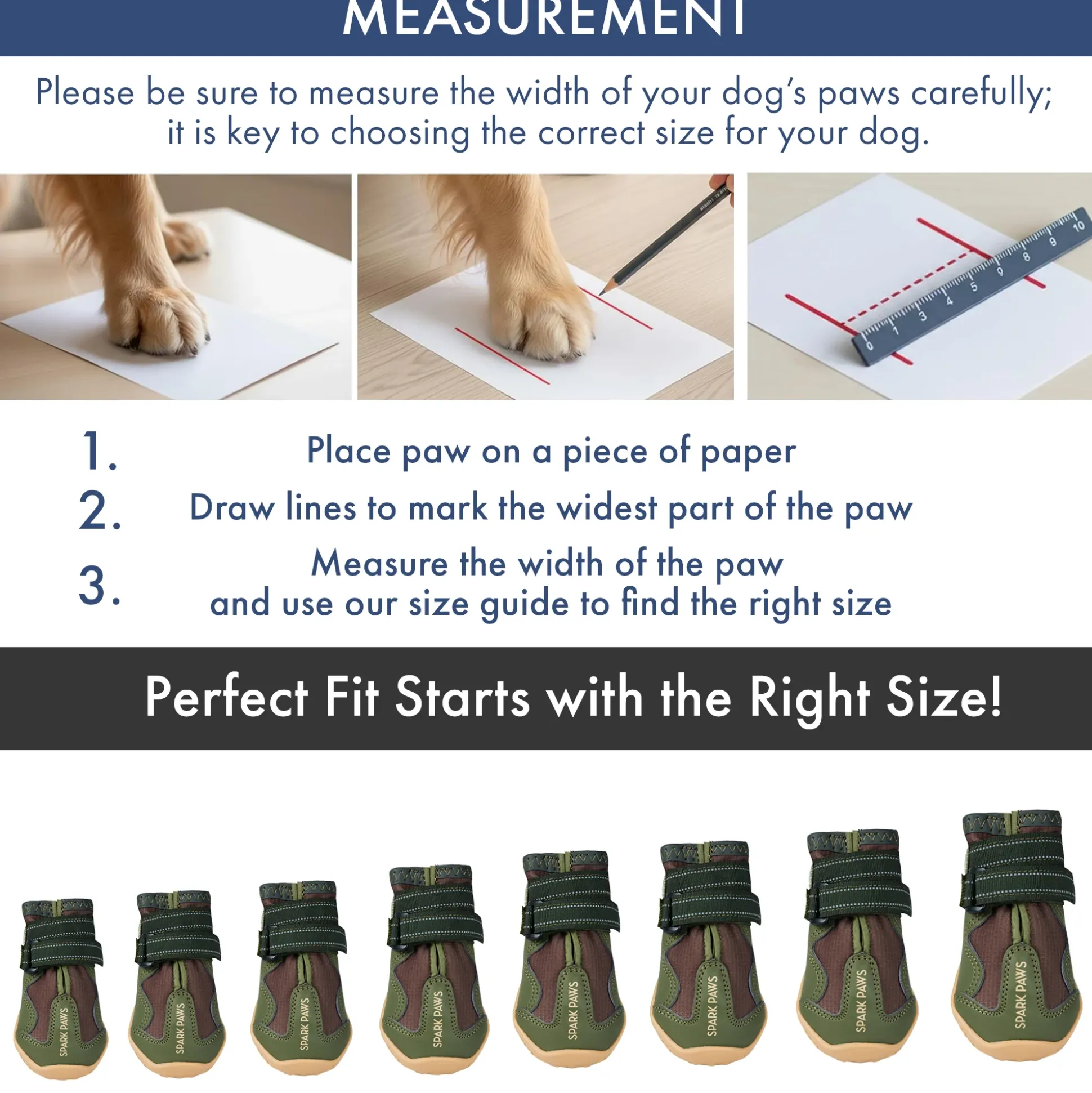 Spark Paws 365 - The All-Season Dog Shoes - Green Brown
