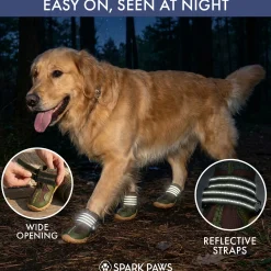 Spark Paws 365 - The All-Season Dog Shoes - Green Brown
