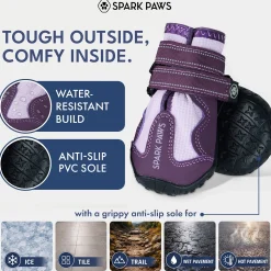 Spark Paws 365 - The All-Season Dog Shoes - Purple