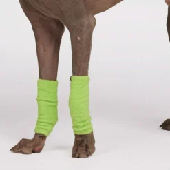 Stretchy Fleece Dog Leg Warmer Sleeves - Lime