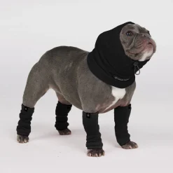 Stretchy Fleece Dog Leg Warmer Sleeves - Black
