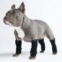 Stretchy Fleece Dog Leg Warmer Sleeves - Black