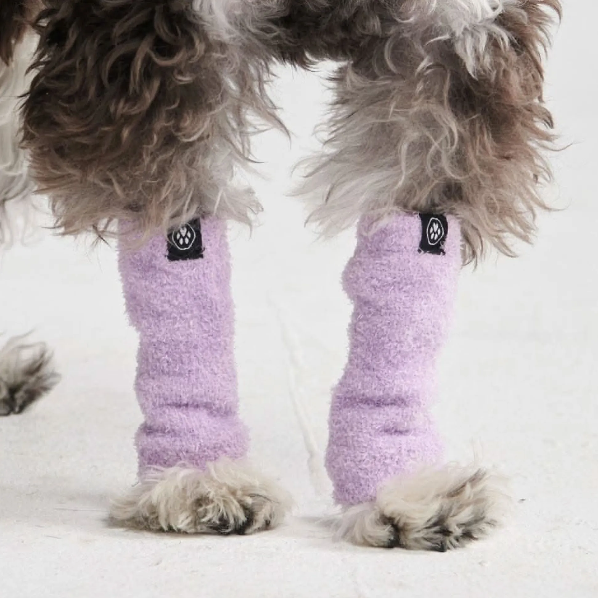 Stretchy Fleece Dog Leg Warmer Sleeves - Purple
