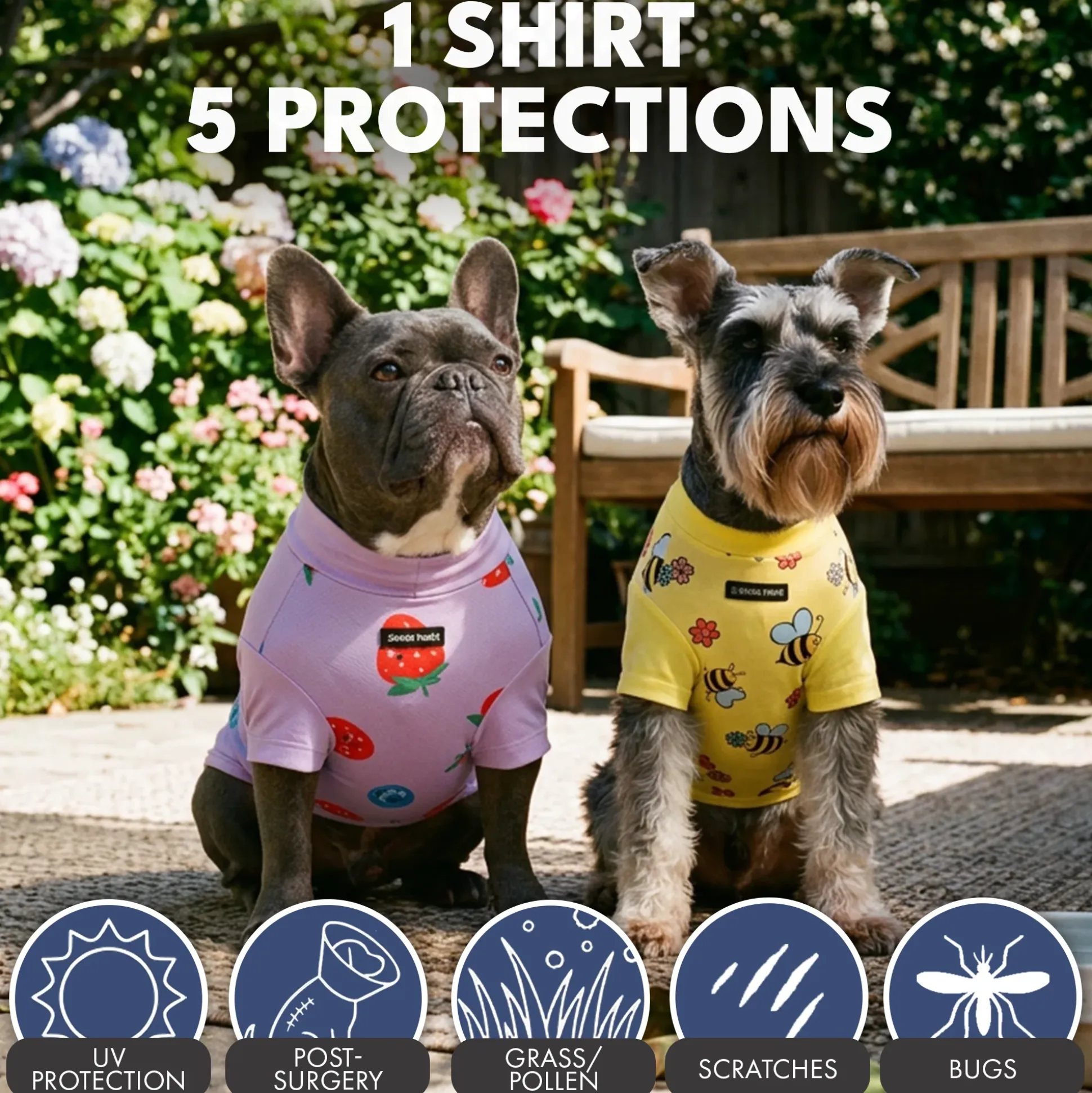 Sunblock Dog T-Shirt 2-pack