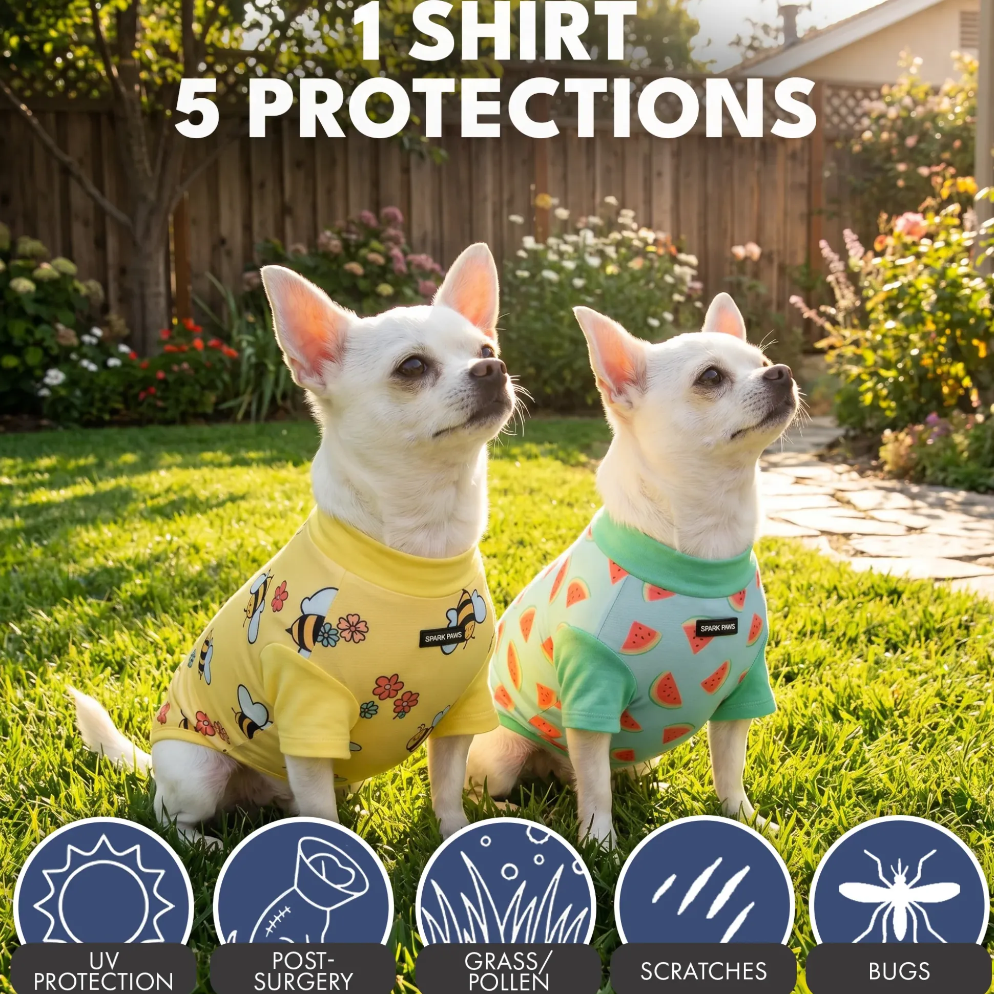Sunblock Dog T-Shirt 2-pack