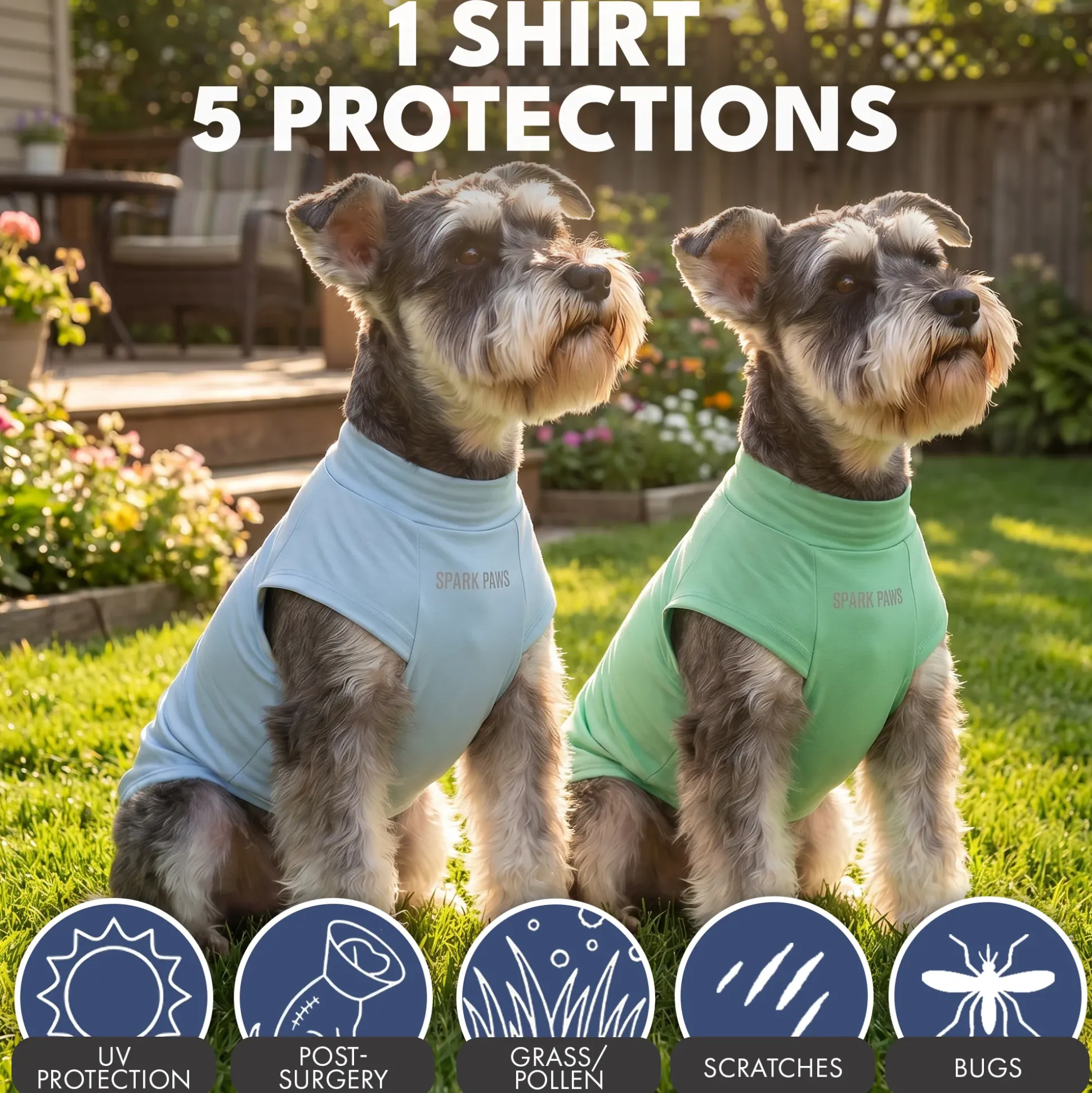 Sunblock Dog T-Shirt 2-pack