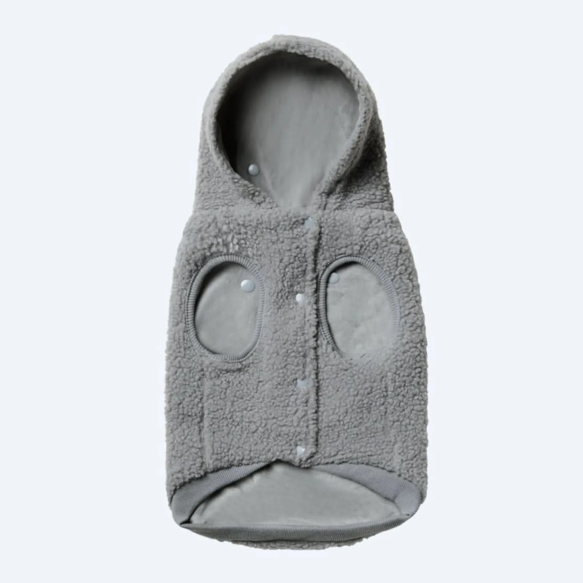 Teddy Sherpa Dog Jacket - Silver Gray