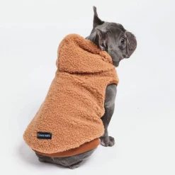Teddy Sherpa Fleece Dog Jacket - Brown