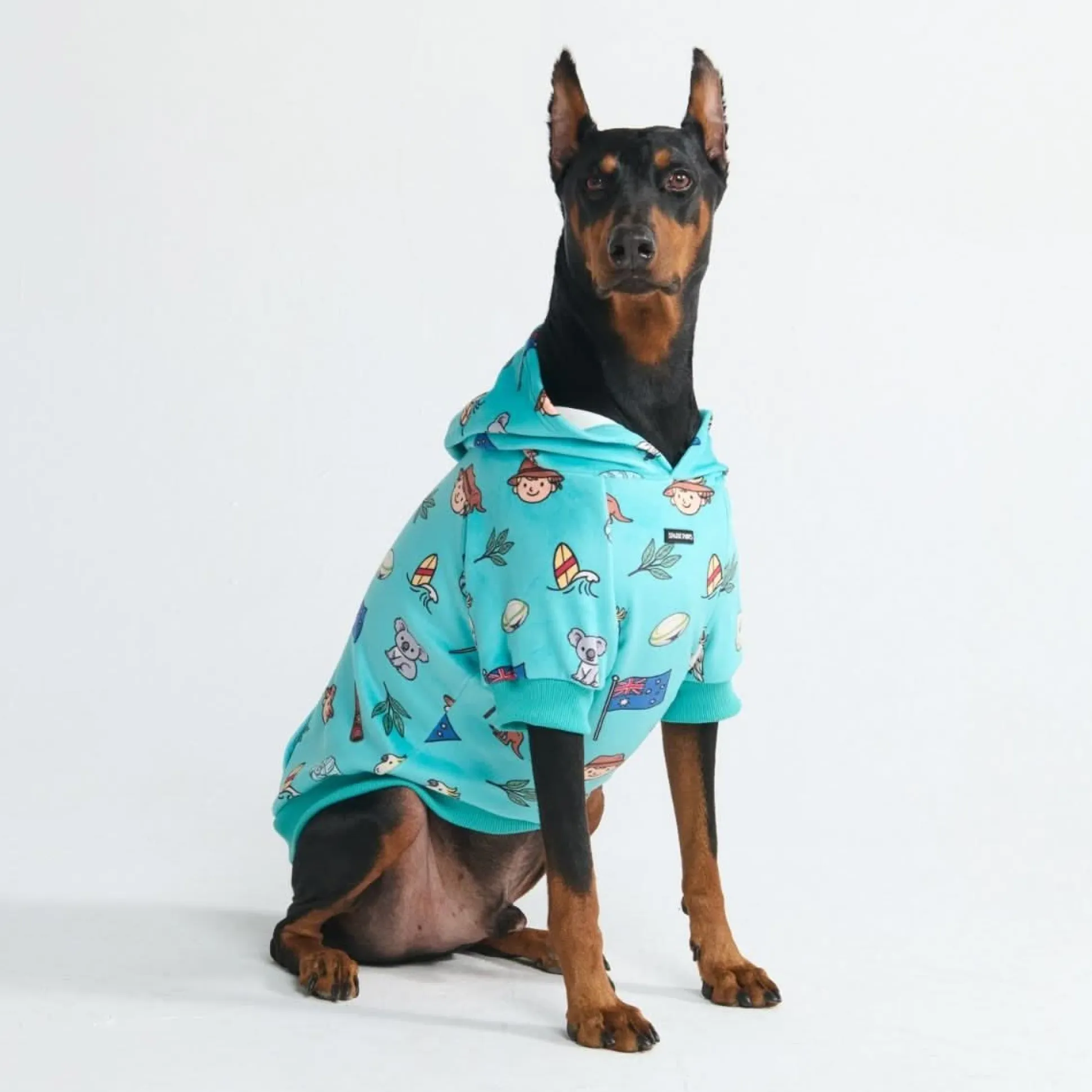 The Australia Dog Hoodie - Teal