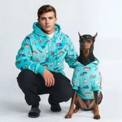 The Australia Dog Hoodie - Teal