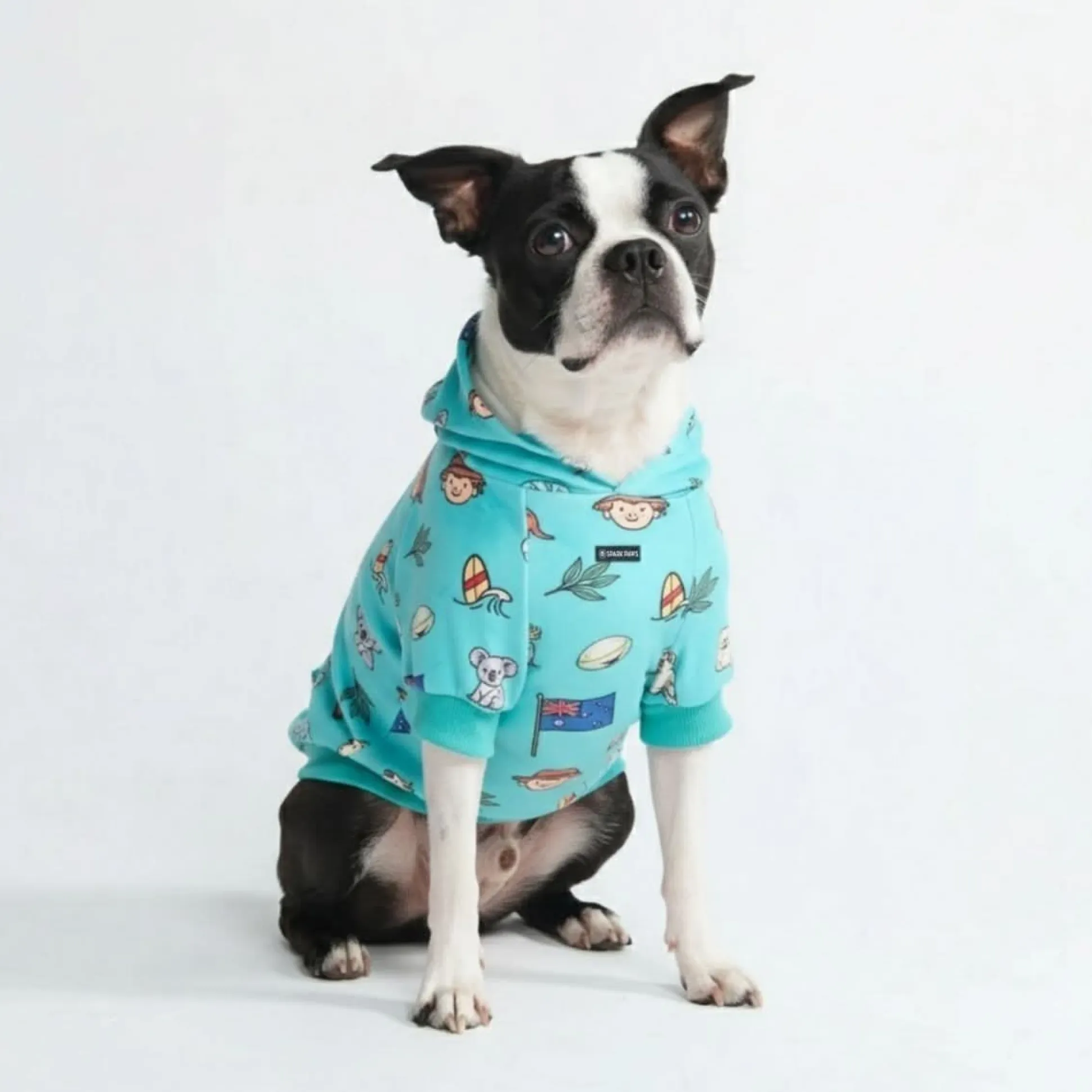 The Australia Dog Hoodie - Teal