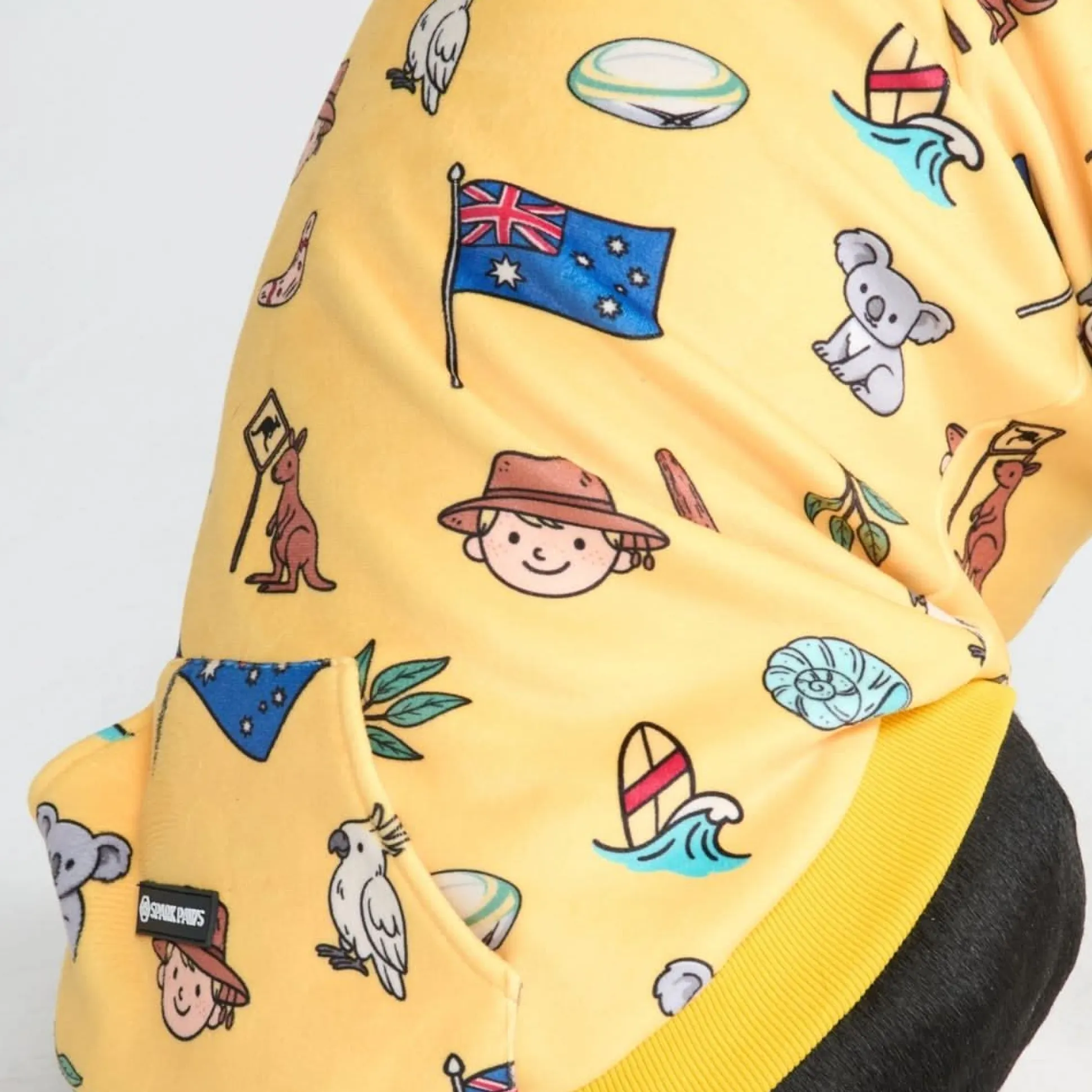The Australia Dog Hoodie - Yellow