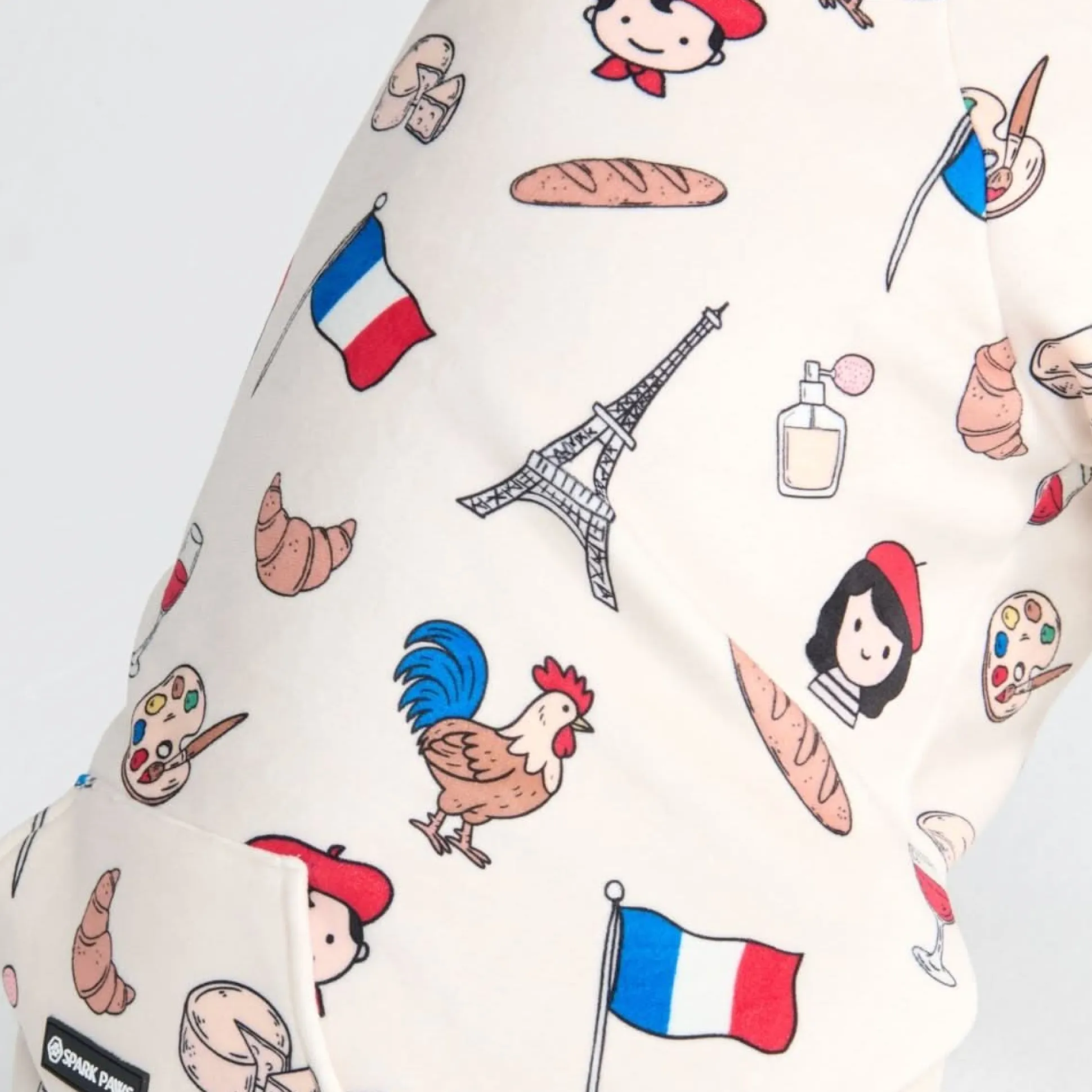 The France Dog Hoodie - Beige