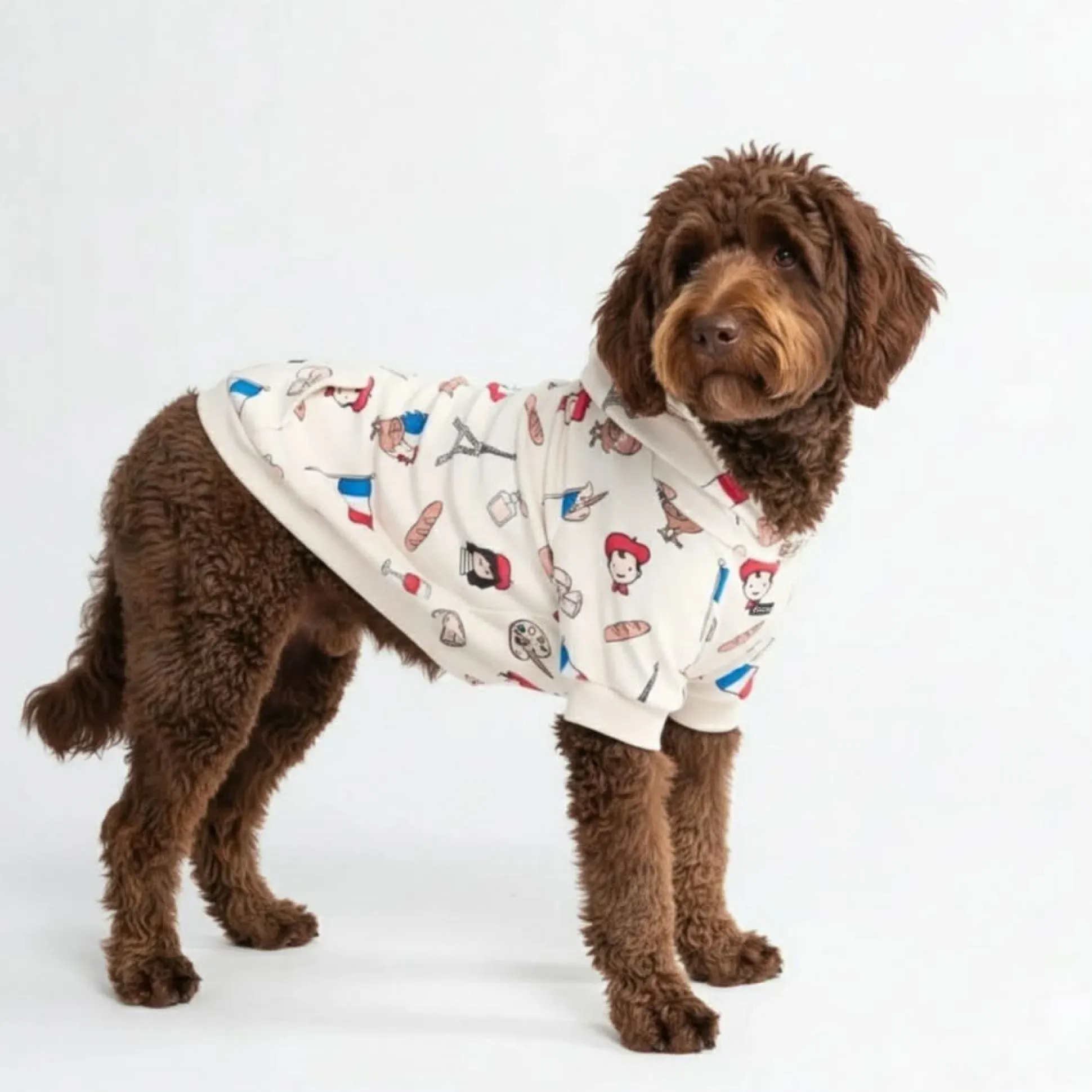 The France Dog Hoodie - Beige
