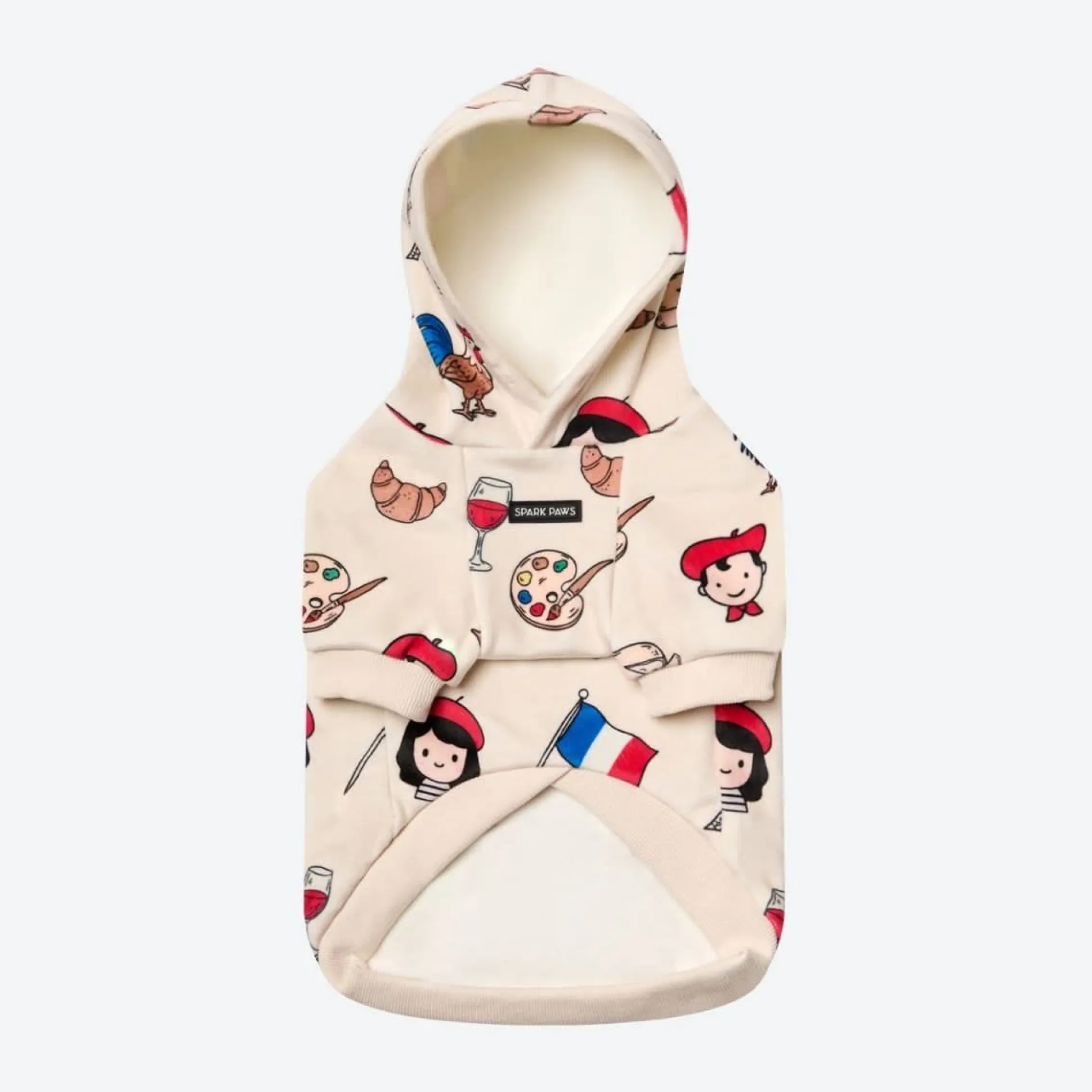 The France Dog Hoodie - Beige
