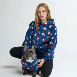 The France Dog Hoodie - Blue