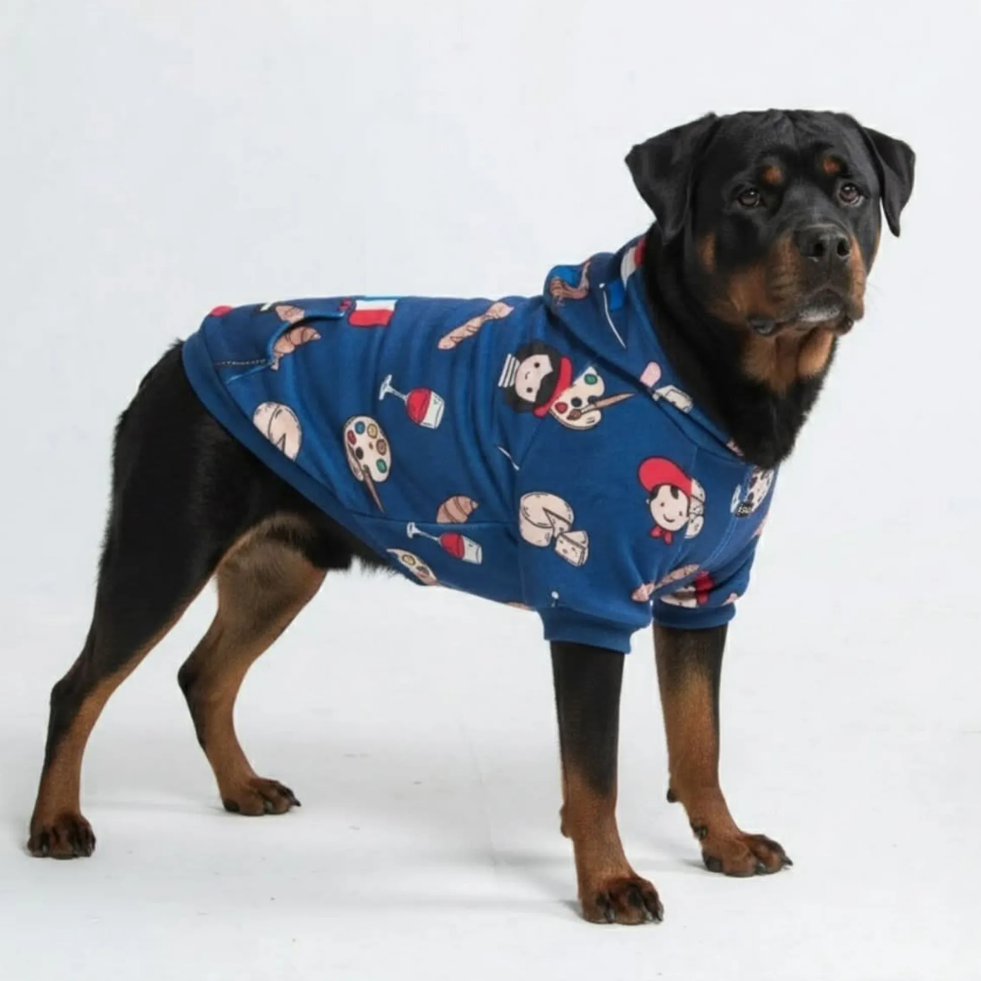 The France Dog Hoodie - Blue