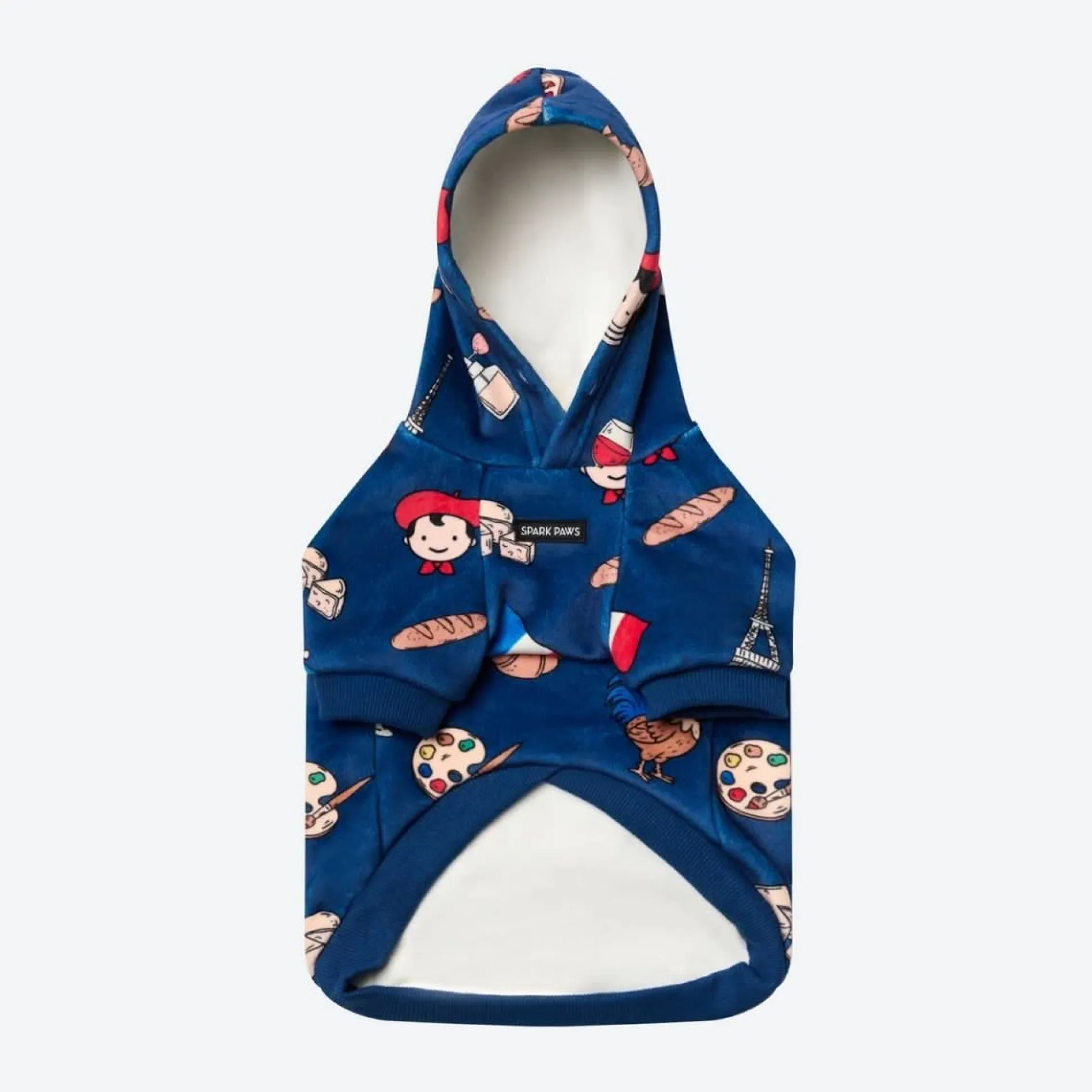 The France Dog Hoodie - Blue